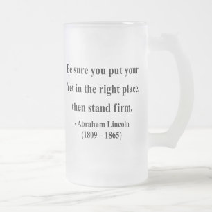 Taza De Cristal Esmerilado Cita 16a de Abraham Lincoln