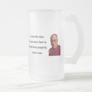 Taza De Cristal Esmerilado cita 2b de Dalai Lama