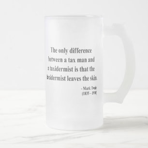 Taza De Cristal Esmerilado Cita 3a de Mark Twain