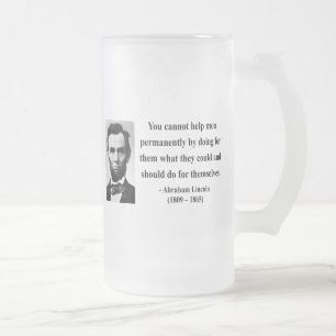 Taza De Cristal Esmerilado Cita 4b de Abraham Lincoln