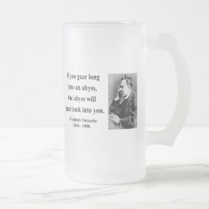 Taza De Cristal Esmerilado Cita 4b de Nietzsche