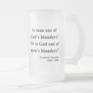 Taza De Cristal Esmerilado Cita 6a de Nietzsche
