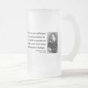 Taza De Cristal Esmerilado Cita 7b de Nietzsche