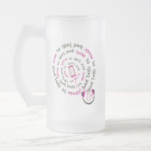 Taza De Cristal Esmerilado Cita de Girona Buen gusto en la música mal gusto e