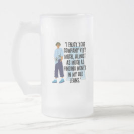 TAZA DE CRISTAL ESMERILADO CITA DE JEANS