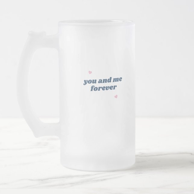 Taza De Cristal Esmerilado Cita de matrimonio para siempre (Izquierda)