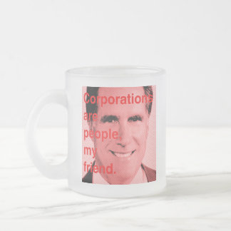 Taza De Cristal Esmerilado Cita de Romney - las sociedades son gente, mi