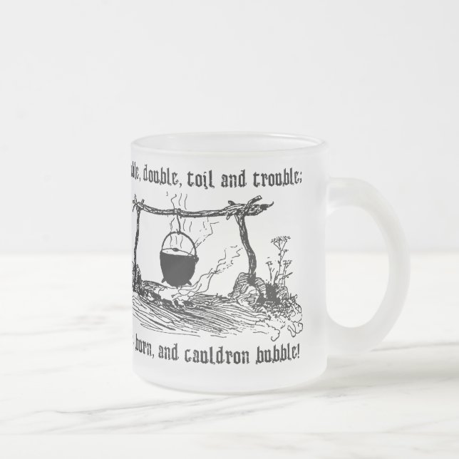 Taza De Cristal Esmerilado Cita de Shakespeare de la burbuja de la caldera de (Derecha)