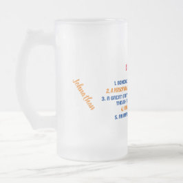 Taza De Cristal Esmerilado Cita divertida de mi padrastro