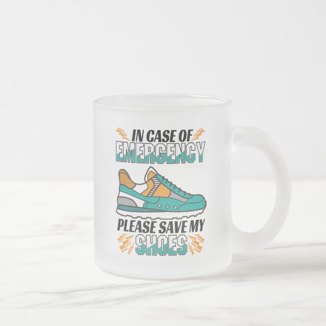 Taza De Cristal Esmerilado Cita divertida - Salve mis zapatos (Derecha)