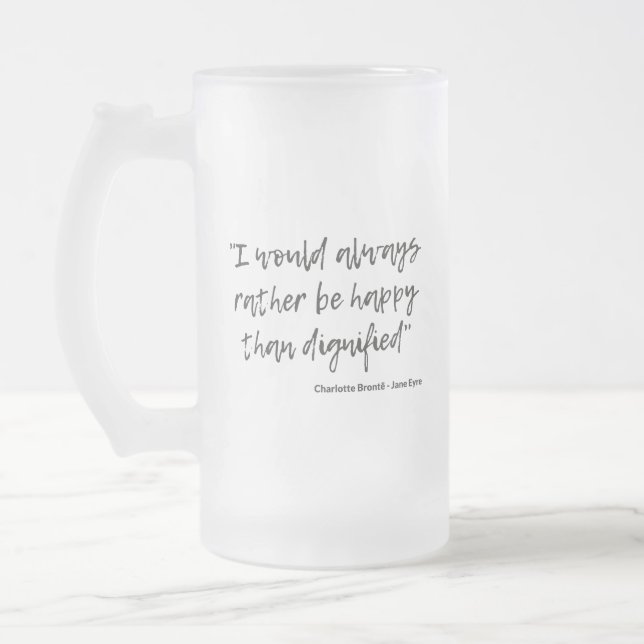 Taza De Cristal Esmerilado Cita Jane Eyre I (Izquierda)
