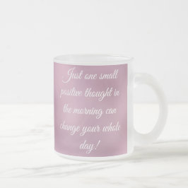 TAZA DE CRISTAL ESMERILADO CITA MOTIVATIVA CAFÉ MUG