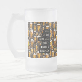 Taza De Cristal Esmerilado citas de cerveza