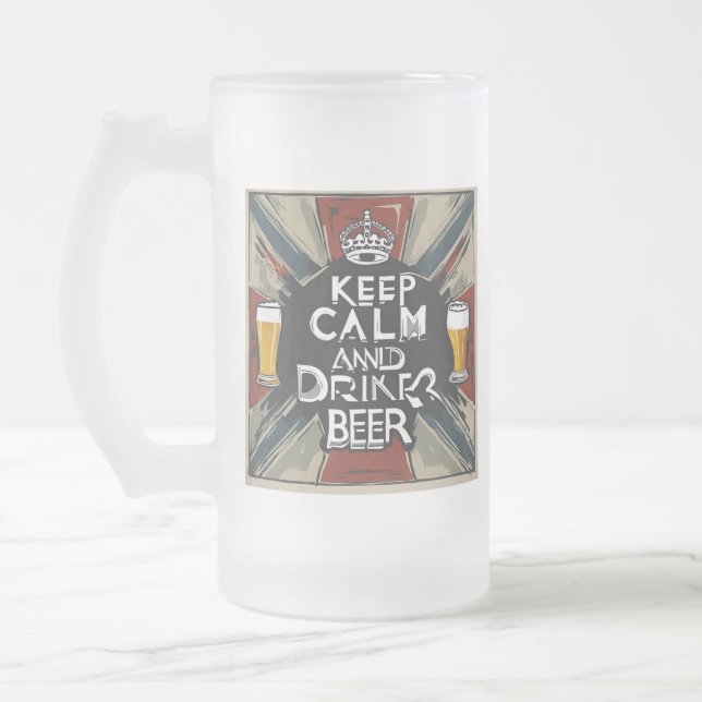 Taza De Cristal Esmerilado citas de cerveza (Izquierda)