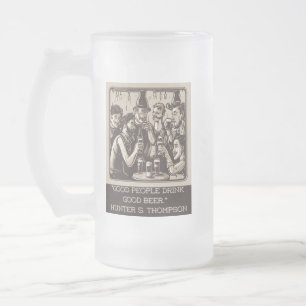 Taza De Cristal Esmerilado citas de cerveza