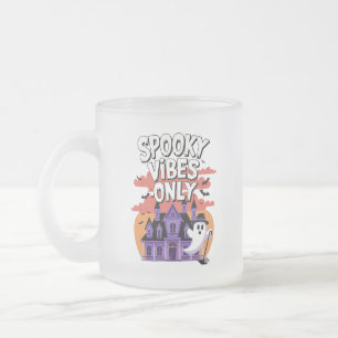 Taza De Cristal Esmerilado Citas de la Temporada Espeluznante