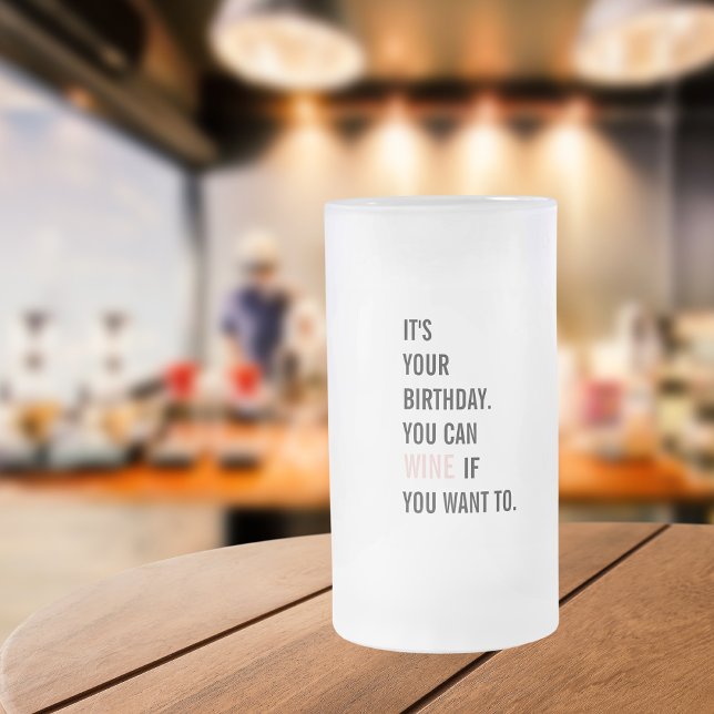 Taza De Cristal Esmerilado Citas divertidas de cumpleaños | Cumpleaños feliz  (Subido por el creador)