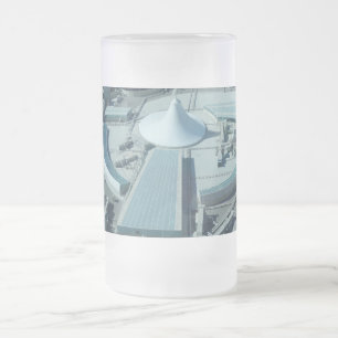 Taza De Cristal Esmerilado City View Frosted 16 oz Frosted Glass Mug