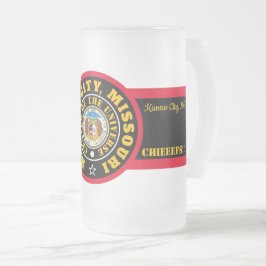 TAZA DE CRISTAL ESMERILADO CIUDAD DE KCMOCOU KANSAS, MO. (COU) 2