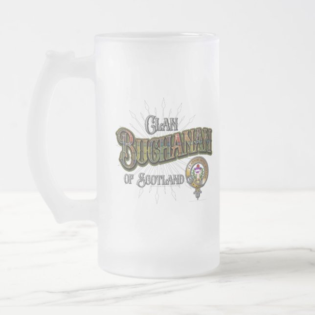 Taza De Cristal Esmerilado Clan Buchanan (Izquierda)