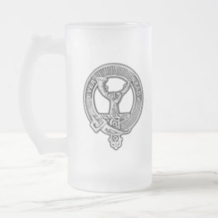 Taza De Cristal Esmerilado Clan Burns Escudo