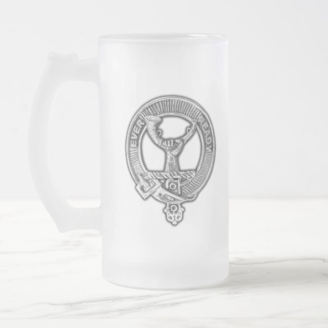 Taza De Cristal Esmerilado Clan Burns Escudo (Izquierda)
