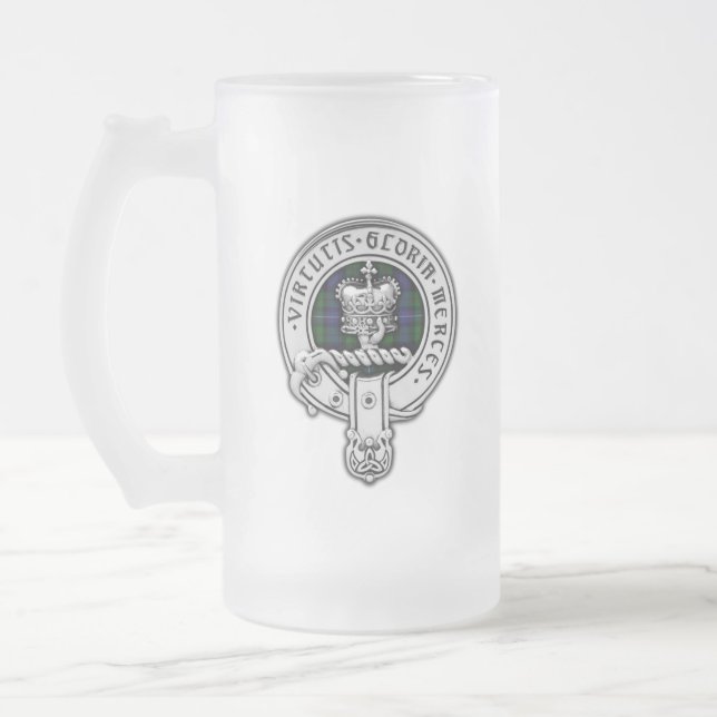 Taza De Cristal Esmerilado Clan Donnachaidh (Robertson) Escudo /Hunting Tartá (Izquierda)