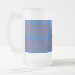 Taza De Cristal Esmerilado Clan Elliot Escudo Badge & Tartán