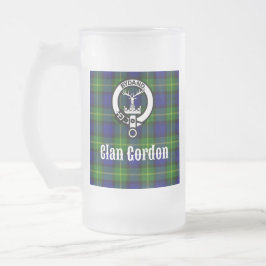 Taza De Cristal Esmerilado Clan Gordon Tartan Escudo