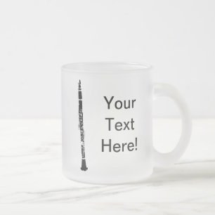 Taza De Cristal Esmerilado Clarinet personalizado