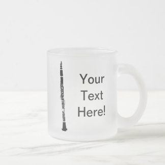 Taza De Cristal Esmerilado Clarinete personalizado