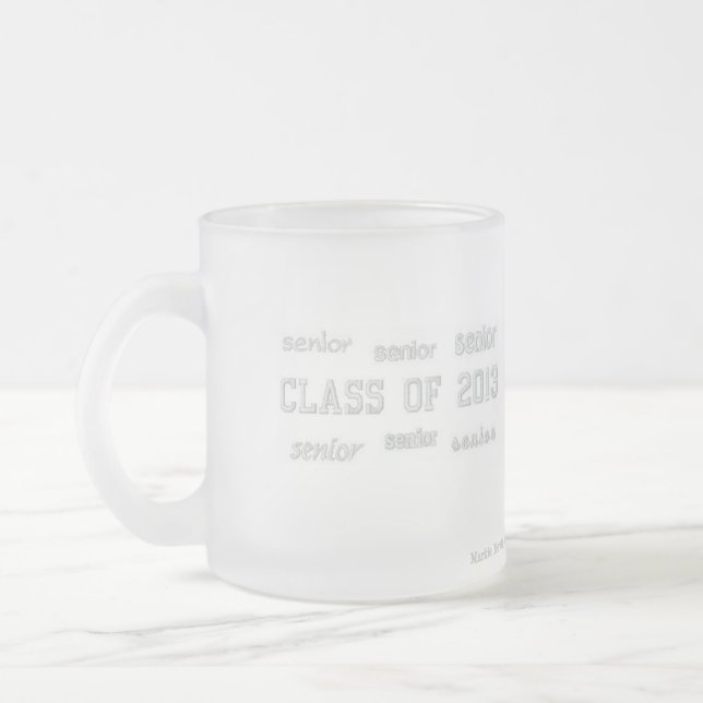 Taza De Cristal Esmerilado Clase de 2013 Mug (Izquierda)