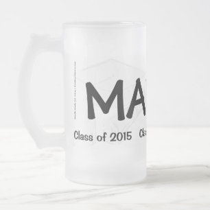 Taza De Cristal Esmerilado Clase de 2015 Graduation Mug