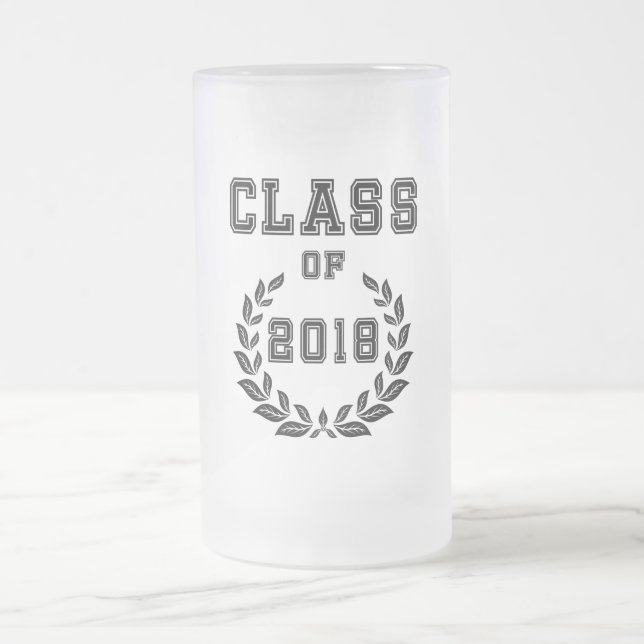 Taza De Cristal Esmerilado Clase de 2018 (Centro)
