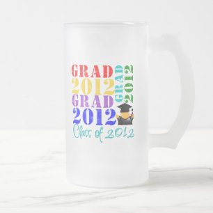 Taza De Cristal Esmerilado Clase del graduado de 2012