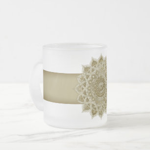 Taza De Cristal Esmerilado Clásico Colorido Mandala Estilo India 4