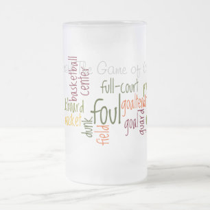 Taza De Cristal Esmerilado Clásico de Baloncesto Juego de Campeones