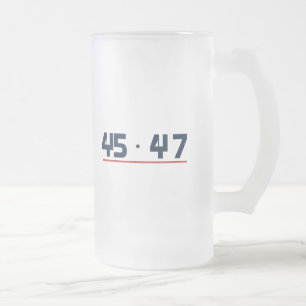 Taza De Cristal Esmerilado Clásicos 45 47 Navy Rojo Dos Caras