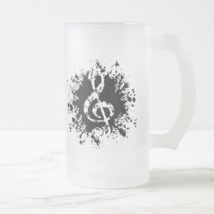 Taza De Cristal Esmerilado Clef agudo Splat