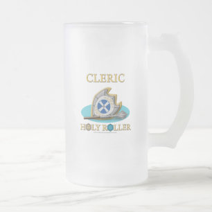 Taza De Cristal Esmerilado Clérigo: Rodillo santo