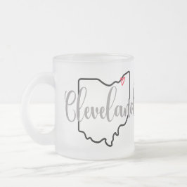 Taza De Cristal Esmerilado Cleveland Ohio