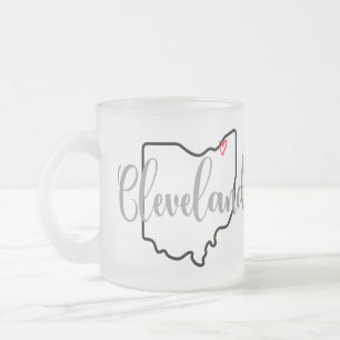 Taza De Cristal Esmerilado Cleveland Ohio