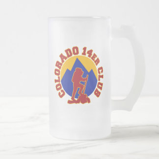 Taza De Cristal Esmerilado Club de Colorado 14er