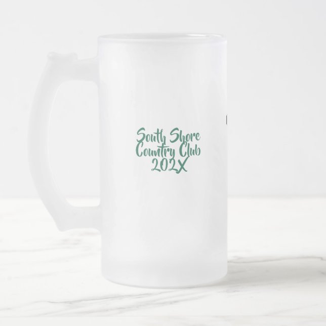 Taza De Cristal Esmerilado Club de Golf personalizado (Izquierda)