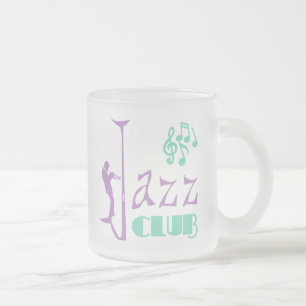 Taza De Cristal Esmerilado Club de jazz
