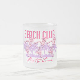 Taza De Cristal Esmerilado club de playa