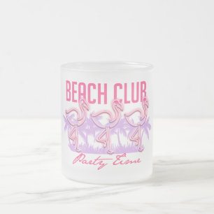 Taza De Cristal Esmerilado club de playa