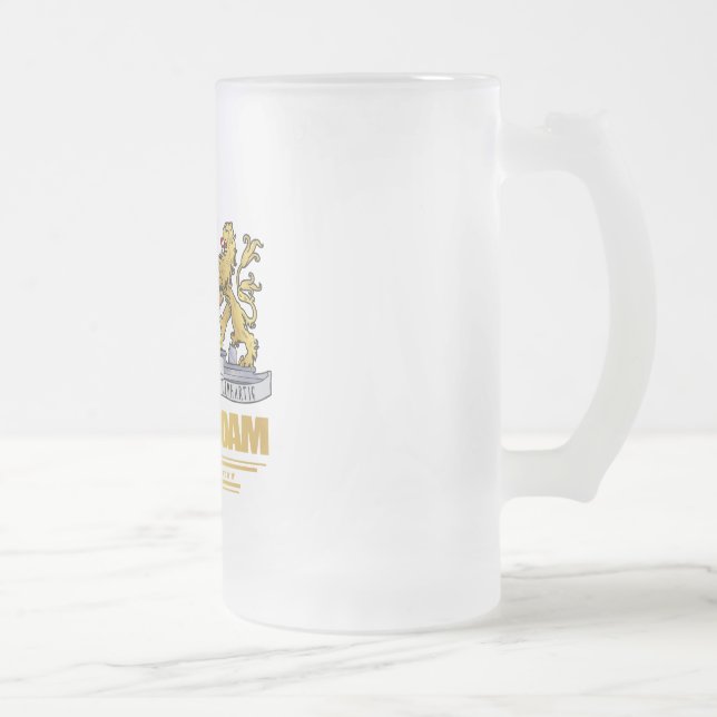 Taza De Cristal Esmerilado COA de Amsterdam (Derecha)