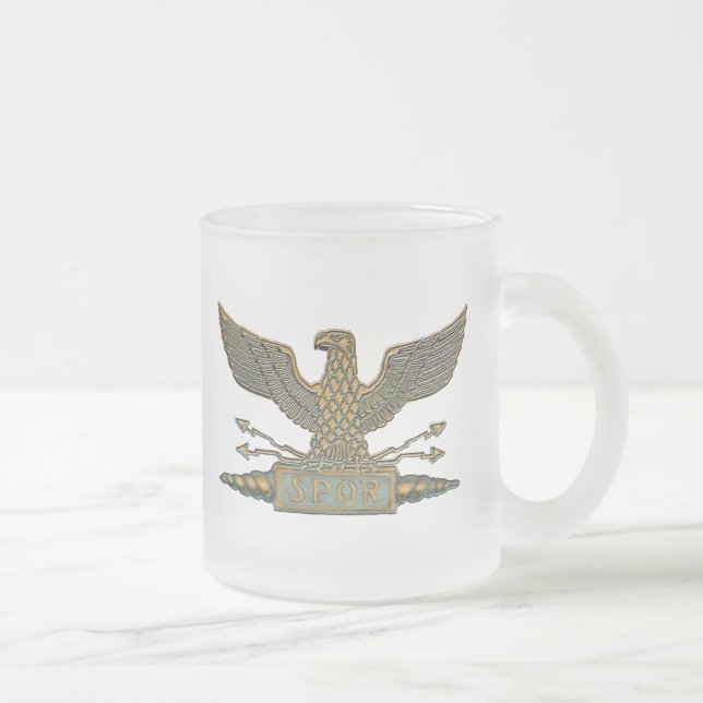 Taza De Cristal Esmerilado Cobre de Eagle de la legión (Derecha)