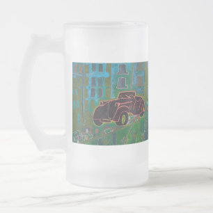 Taza De Cristal Esmerilado Coche